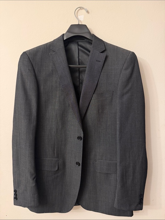 Mantoni Other - Mantoni Men's Dark Gray Two-Button Notch Lapel Suit Jacket